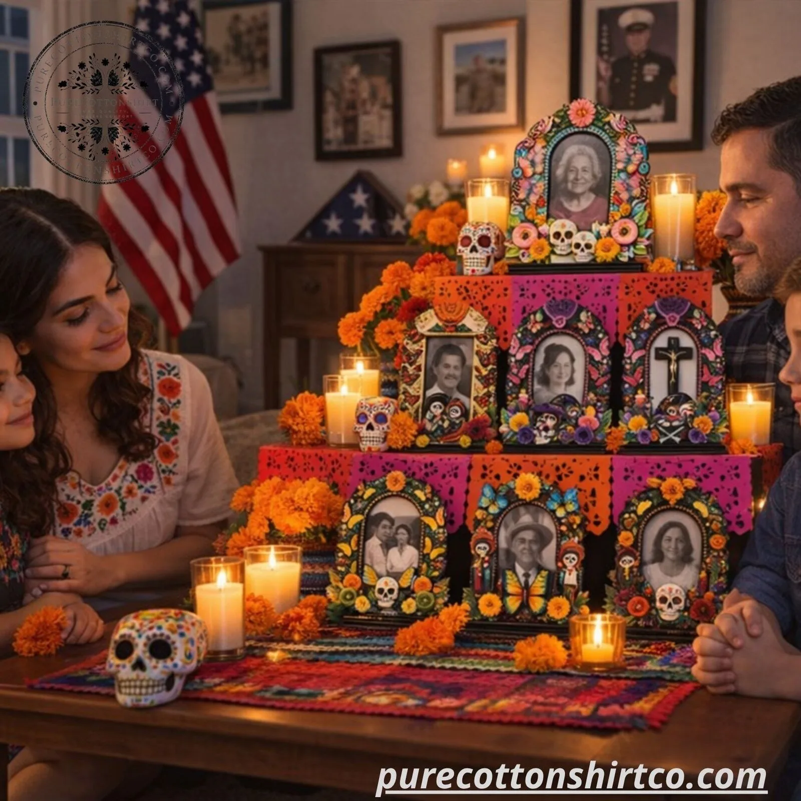 DAY OF THE DEAD DECOR 6 Wooden Memorial Photo Frames – Colorful Ofrenda Picture Frame Set with Floral Details 7 DAY OF THE DEAD DECOR 6 Wooden Memorial Photo Frames – Colorful Ofrenda Picture Frame Set with Floral Details