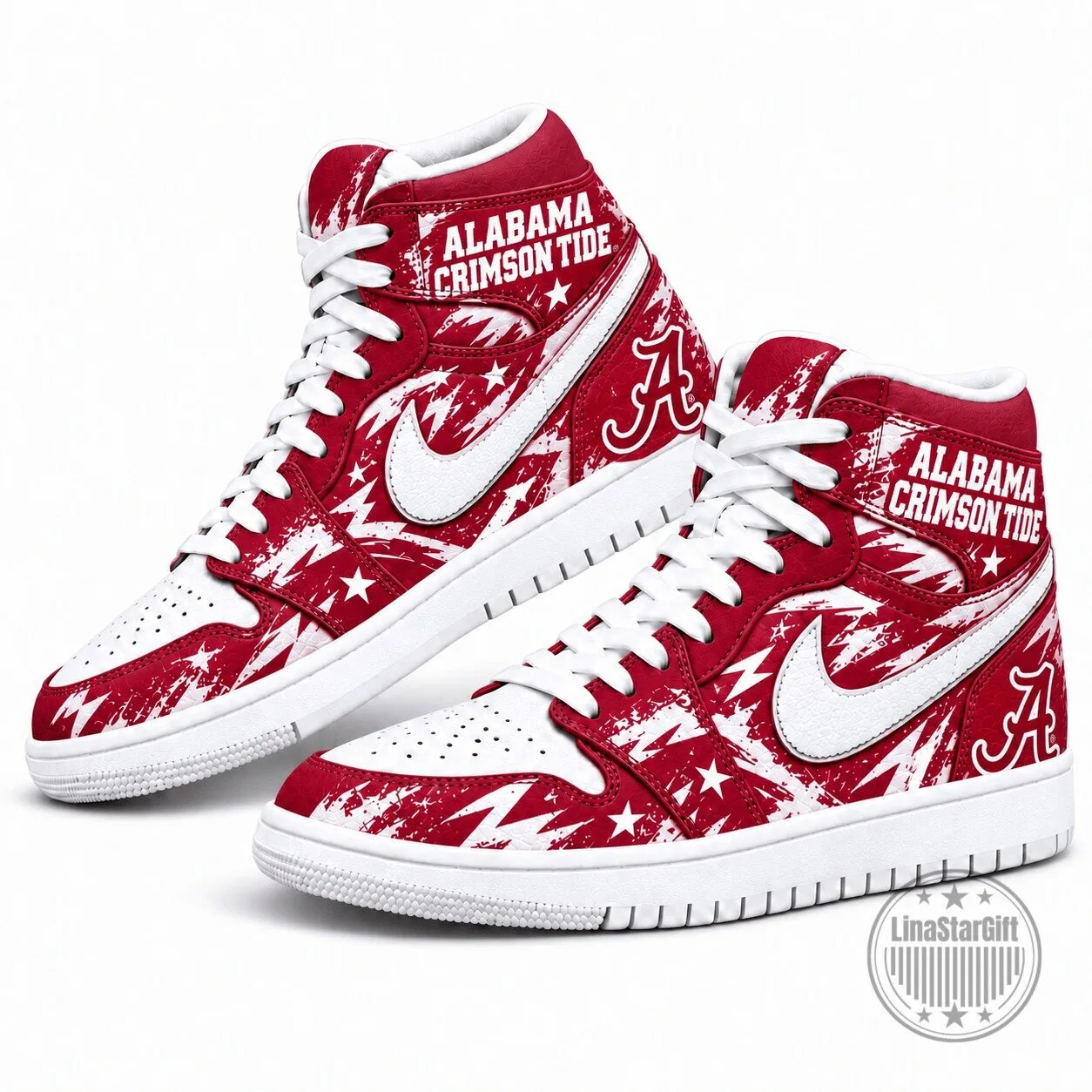 Alabama Crimson Tide Graffiti Custom High Top Sneakers