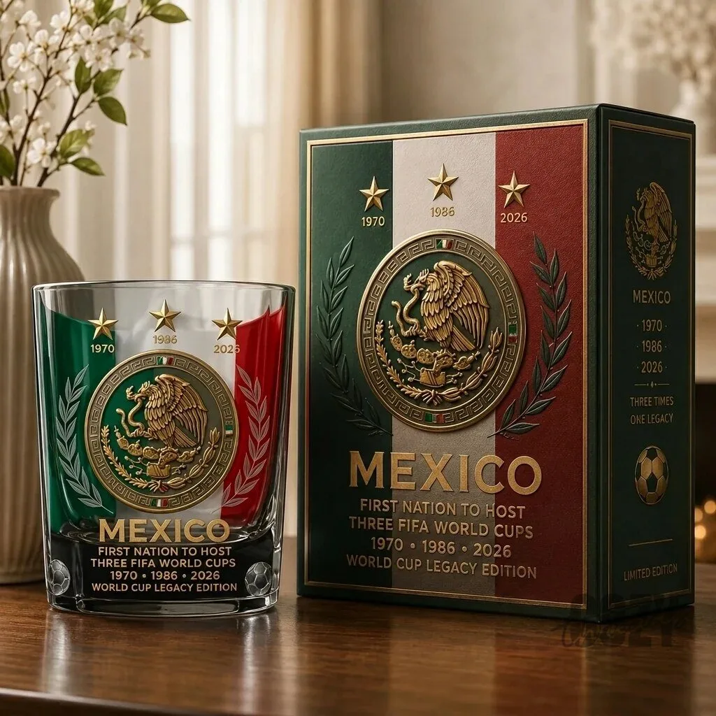 Mexico FIFA World Cup Legacy Edition Whiskey Glass with Gift Box