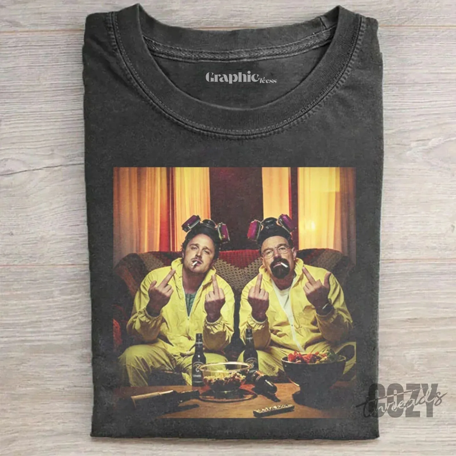Breaking Bad Walter White Jesse Pinkman Middle Finger T-Shirt 1 Breaking Bad Walter White Jesse Pinkman Middle Finger T-Shirt