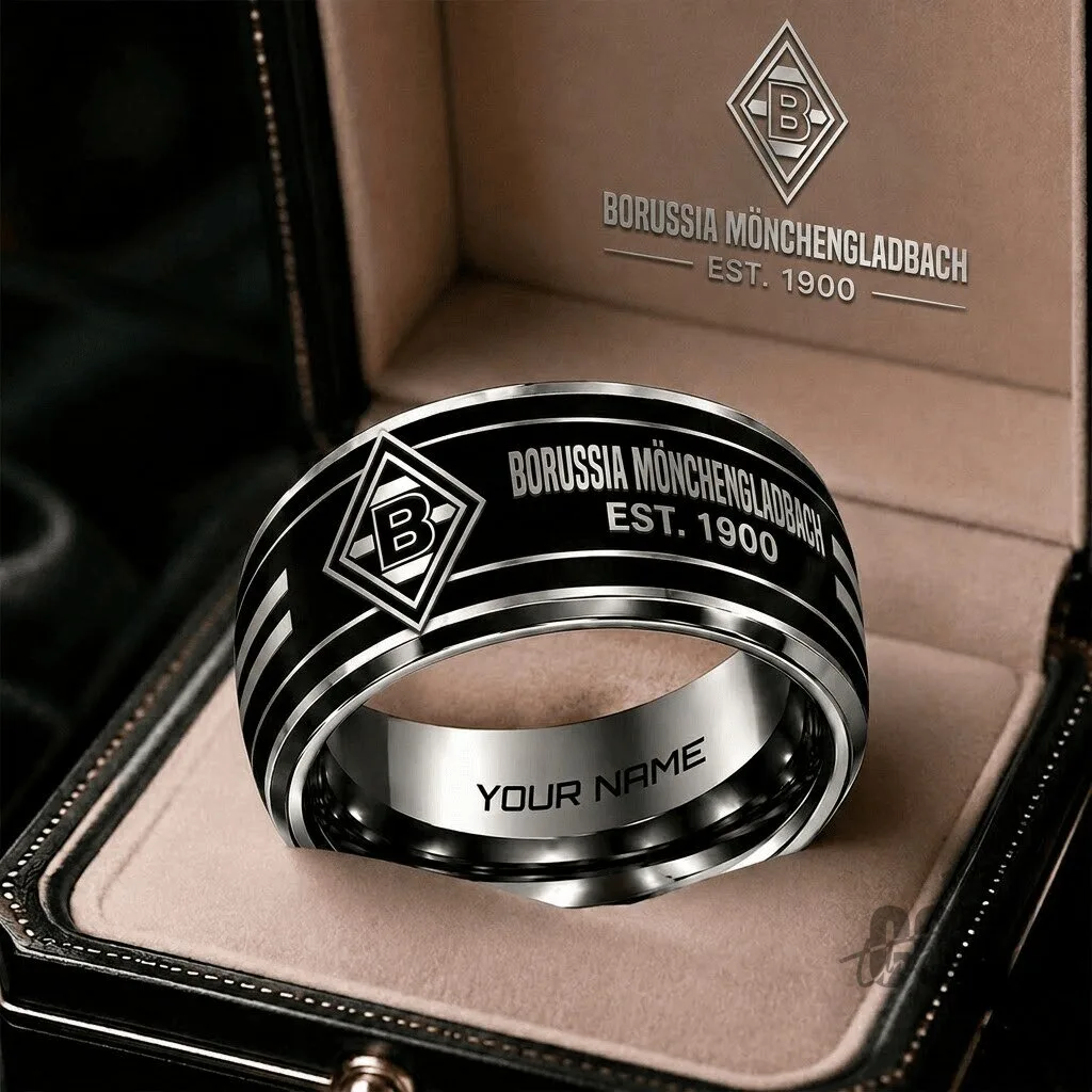 Borussia Monchengladbach Bundesliga Personalized Engraved Ring