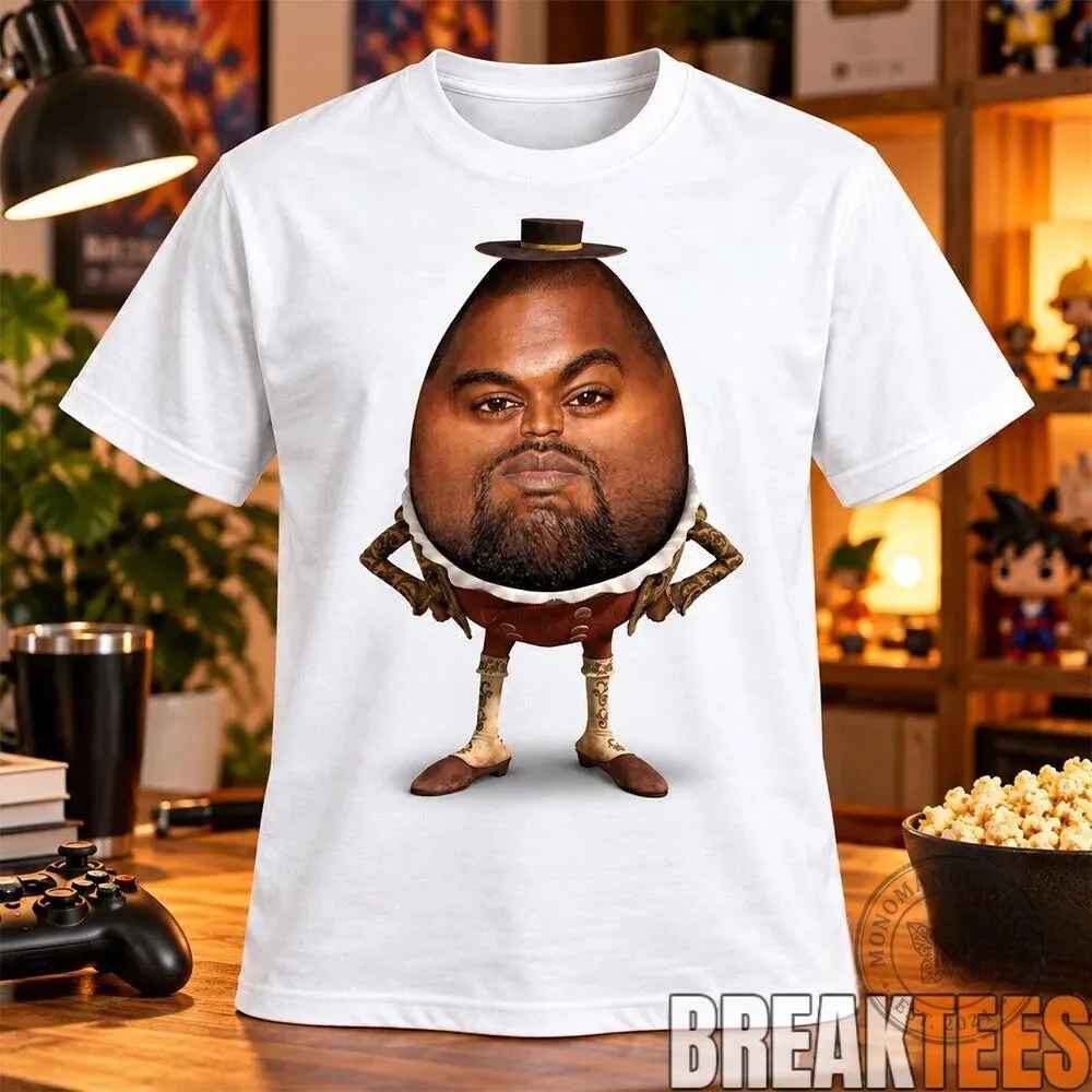 Kanye West Humpty Dumpty Funny Meme White Graphic T-Shirt
