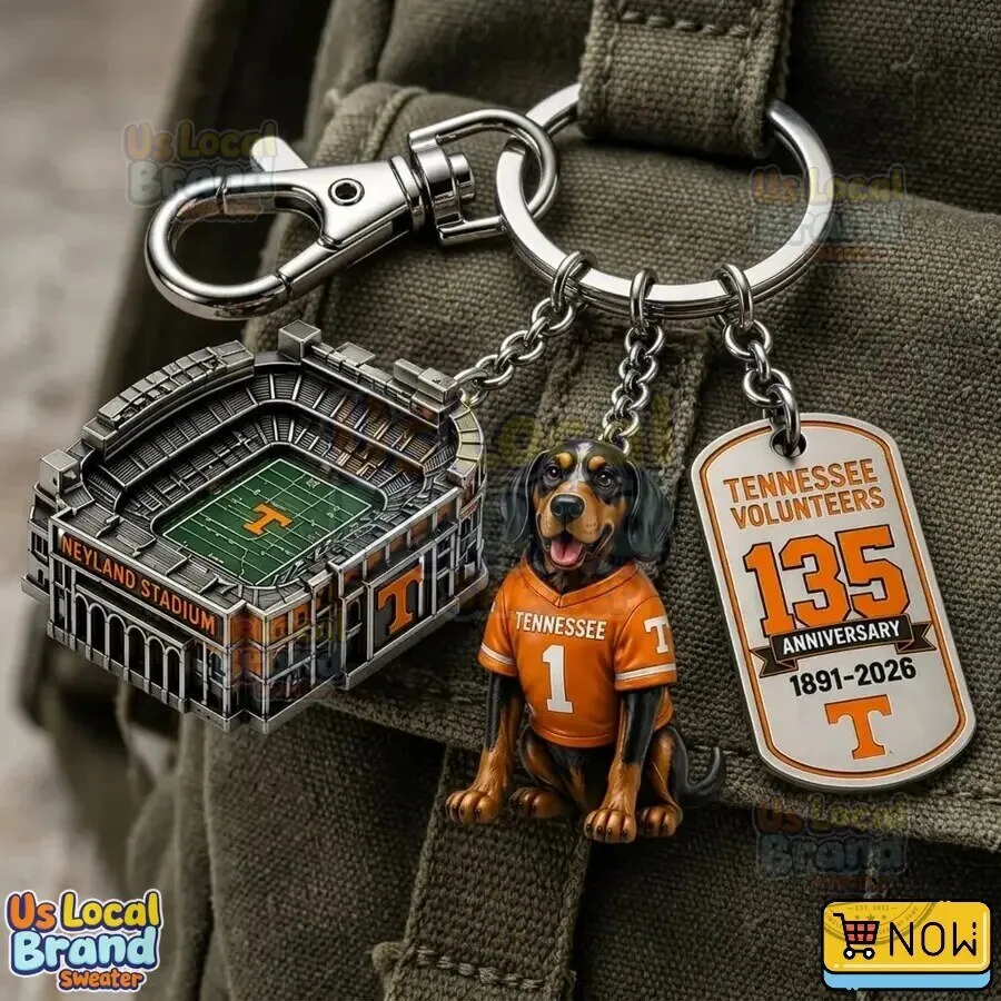 Tennessee Volunteers 135th Anniversary Keychain for Neyland Stadium