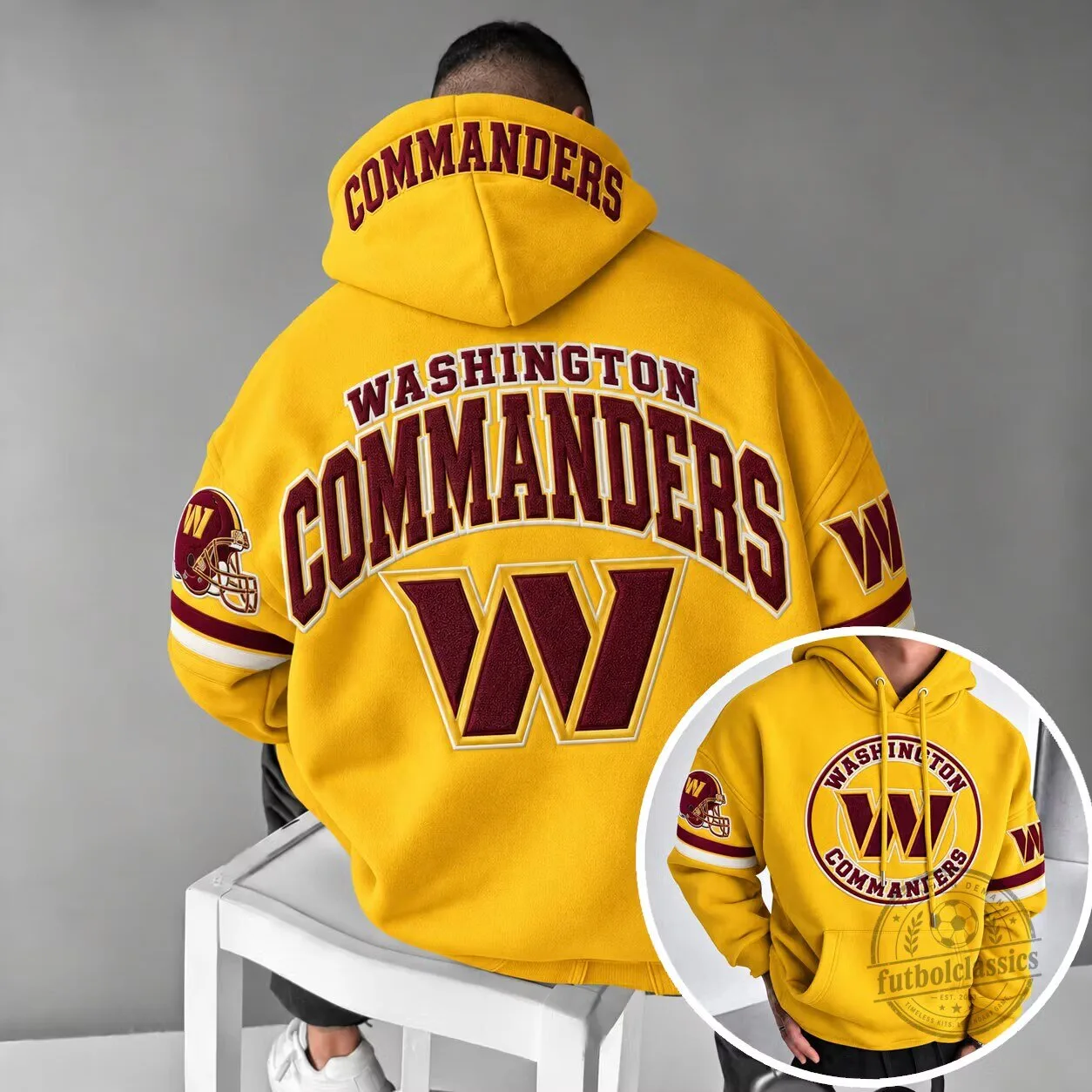 Washington Commanders Football Team Gold Fan Hoodie