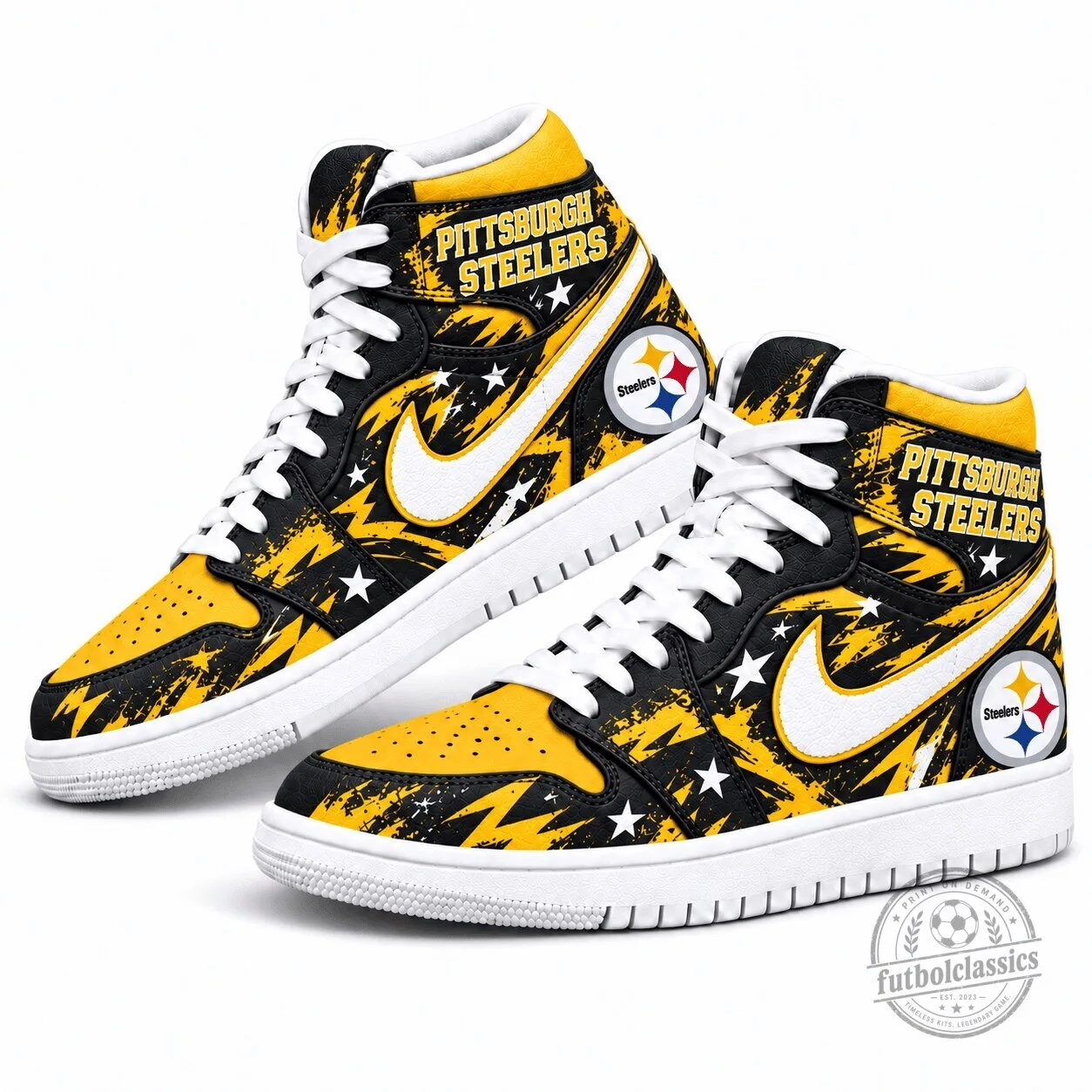 Pittsburgh Steelers Graffiti High Top Sneakers