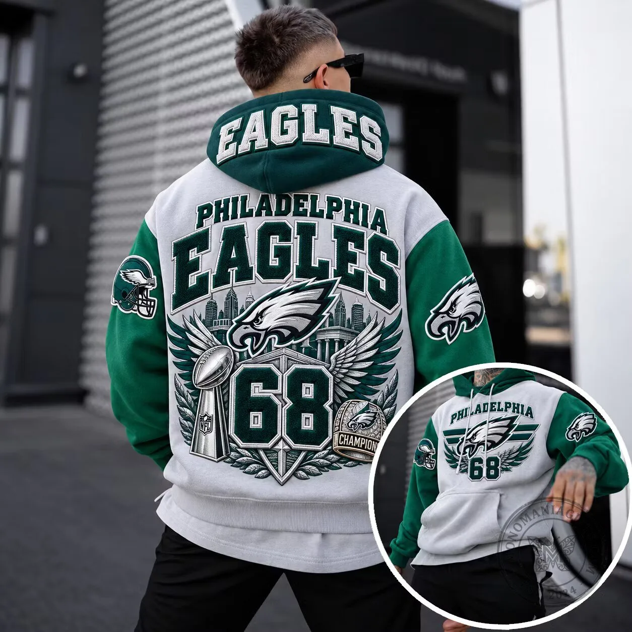 Philadelphia Eagles Super Bowl Champions Football Hoodie 1 Philadelphia Eagles Super Bowl Champions Football Hoodie