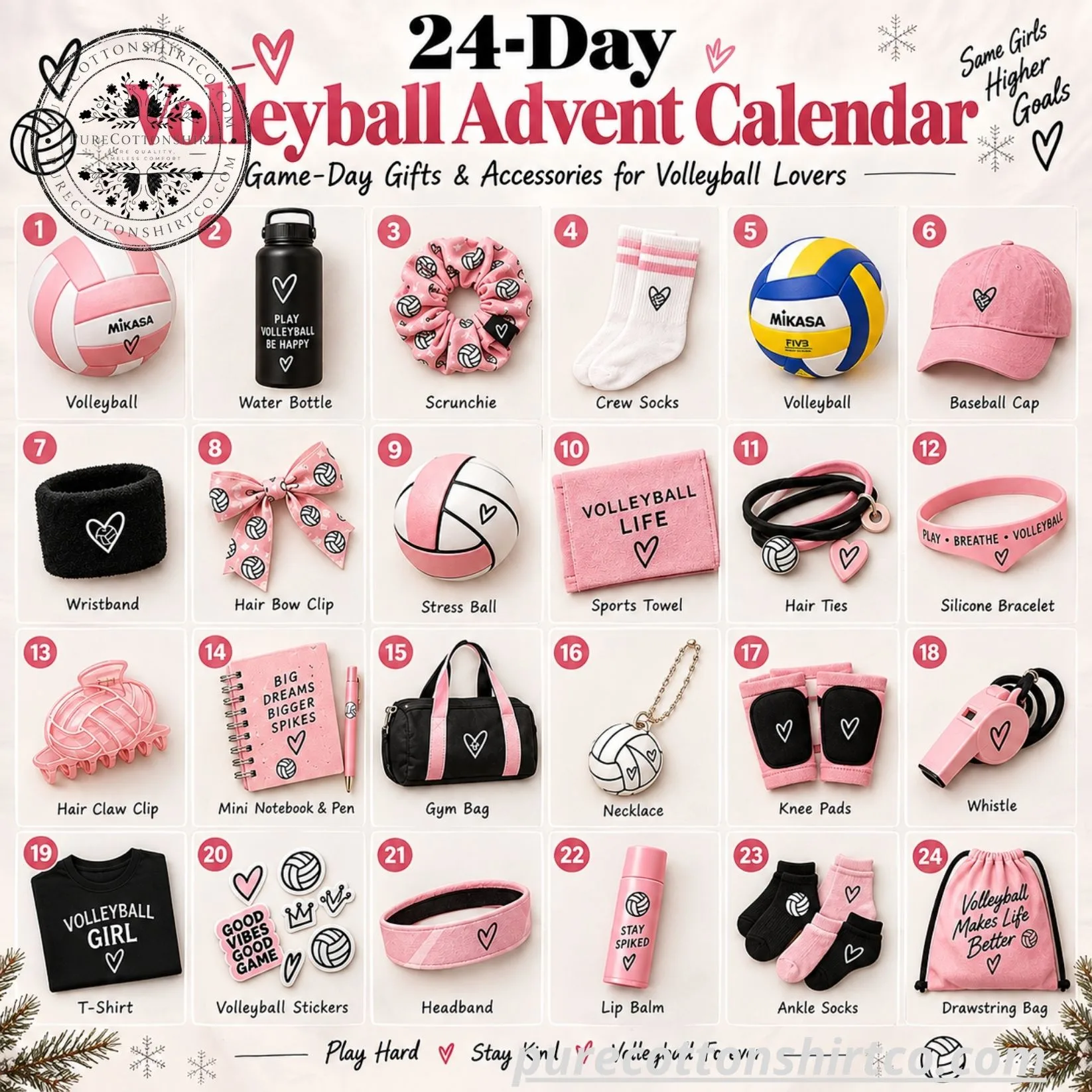 Volleyball Lovers 24-Day Christmas Advent Calendar – Sports Accessories Holiday Gift Box (3) Volleyball Lovers 24-Day Christmas Advent Calendar – Sports Accessories Holiday Gift Box — image 4
