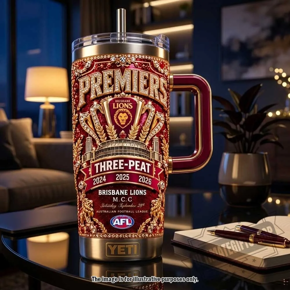 Brisbane Lions Three-Peat 2024-2026 Premiers Tumbler 5 Brisbane Lions Three-Peat 2024-2026 Premiers Tumbler