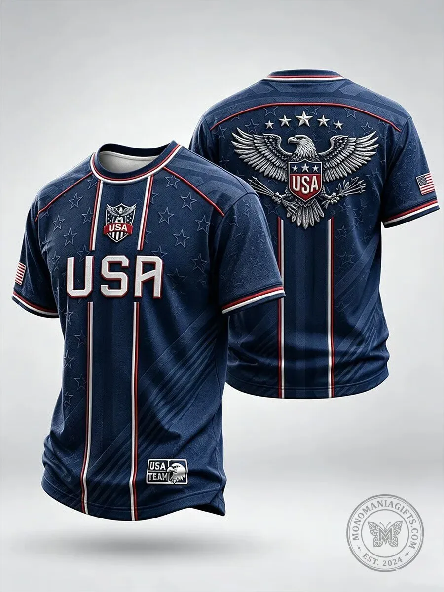USA Soccer American Eagle Stars and Stripes Football Jersey