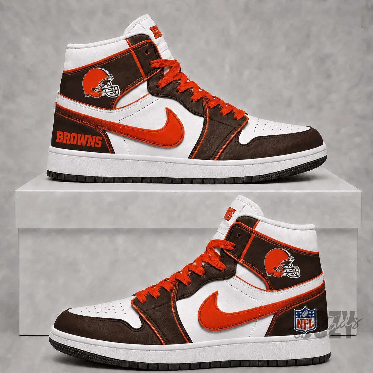 Cleveland Browns Team Logo High-Top Sneakers for Men and Women