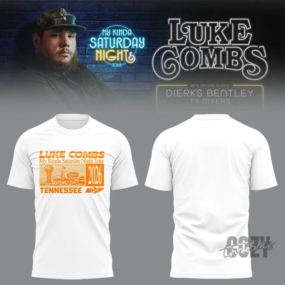 Neyland Stadium Luke Combs My Kinda Saturday Night Tour 2026 Tennessee T-Shirt
