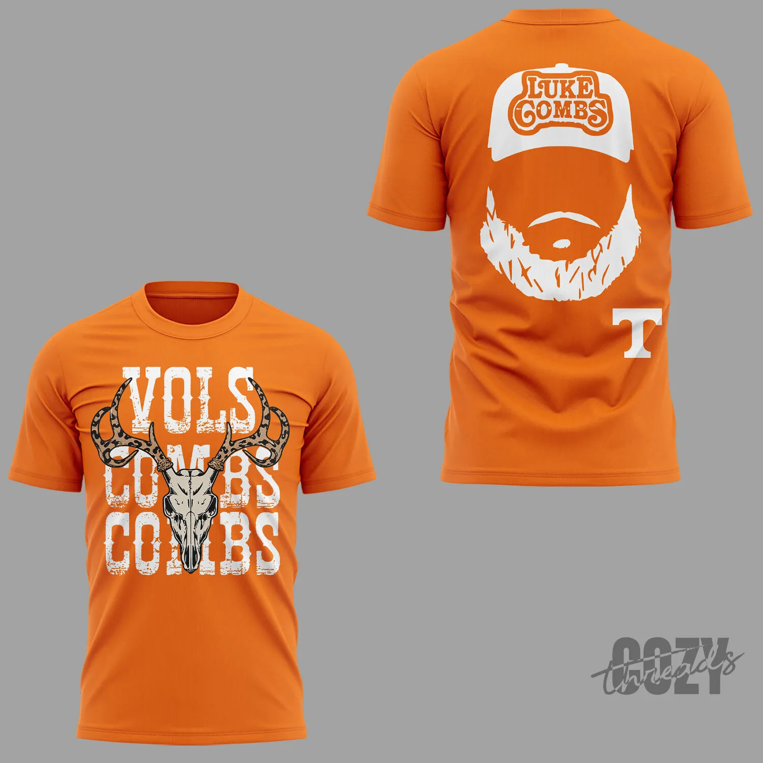 Neyland Stadium Luke Combs Concert Tennessee Volunteers Skull T-Shirt