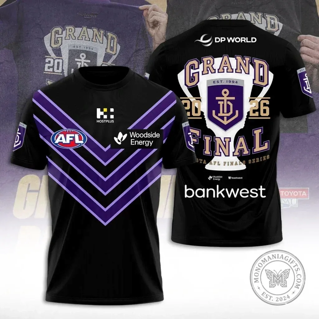 Fremantle Dockers 2026 AFL Grand Final Black and Purple Football Jersey