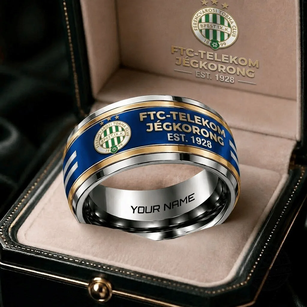 Ferencvarosi Torna Club FTC Telekom Jegkorong Ice Hockey Team Personalized Ring