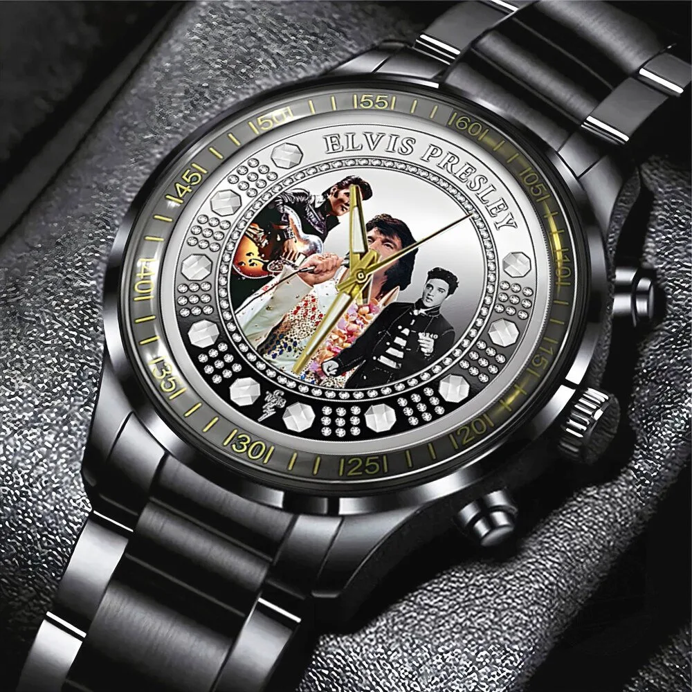 Stainless Steel Watch featuring Elvis Presley, the Legendary King of Rock and Roll