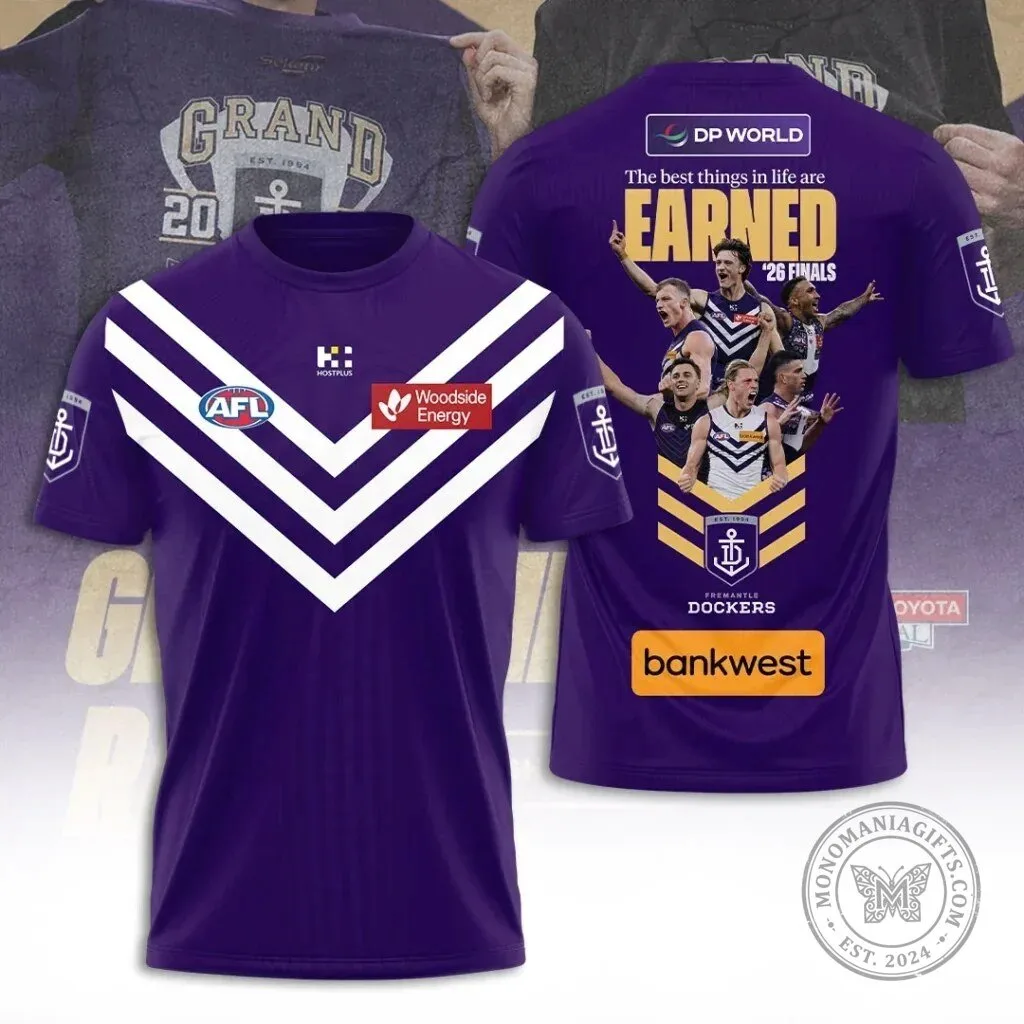 Fremantle Dockers 2026 AFL Grand Final Earned Purple Football Jersey