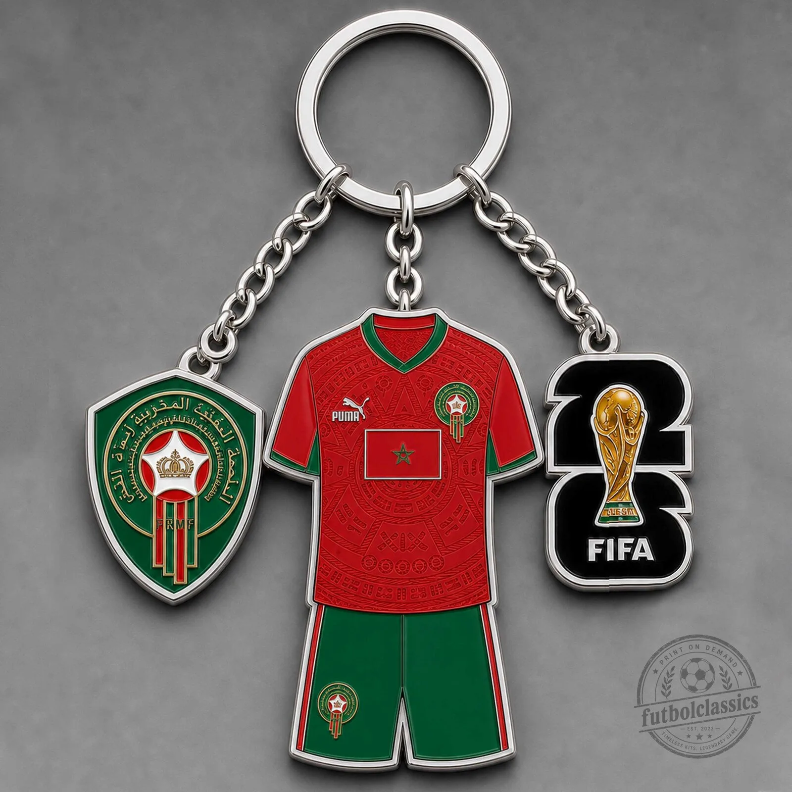 Morocco National Football Team World Cup 2026 Commemorative Keychain