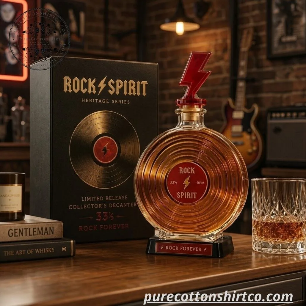 Rock Spirit Heritage Series Vinyl Record Decanter (No Box) – Lightning Bolt Whiskey Bottle Set