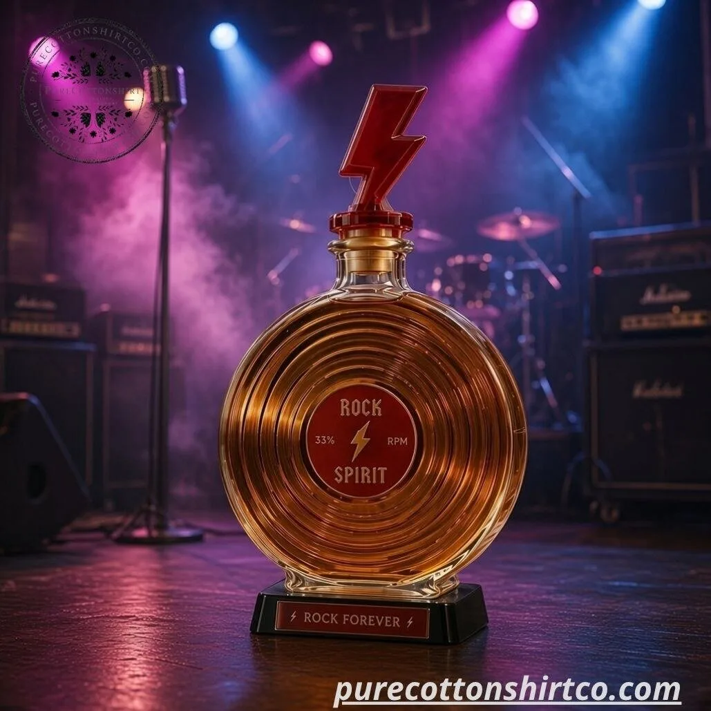 Rock Spirit Heritage Series Vinyl Record Decanter (No Box) – Lightning Bolt Whiskey Bottle Set 4 Rock Spirit Heritage Series Vinyl Record Decanter (No Box) – Lightning Bolt Whiskey Bottle Set