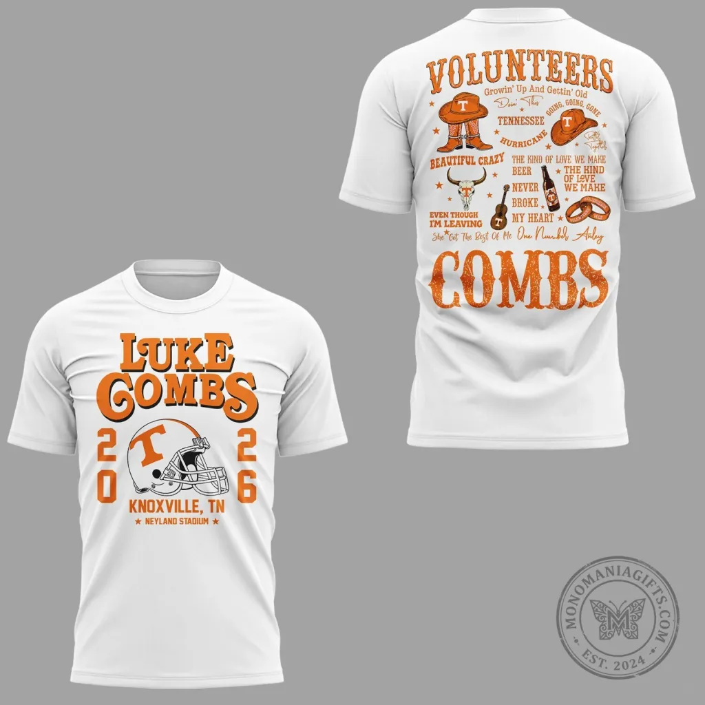 Neyland Stadium Luke Combs Concert 2026 Knoxville Tennessee T-Shirt Neyland Stadium Luke Combs Concert 2026 Knoxville Tennessee T-Shirt