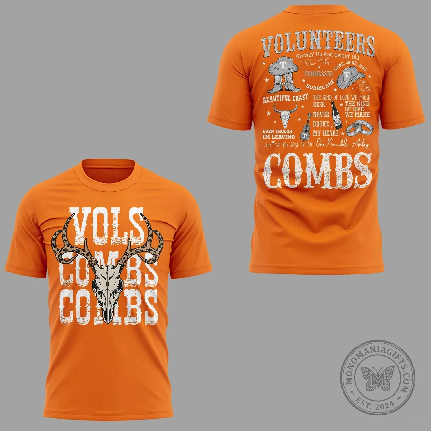 Neyland Stadium Luke Combs Volunteers Country Music Concert T-Shirt