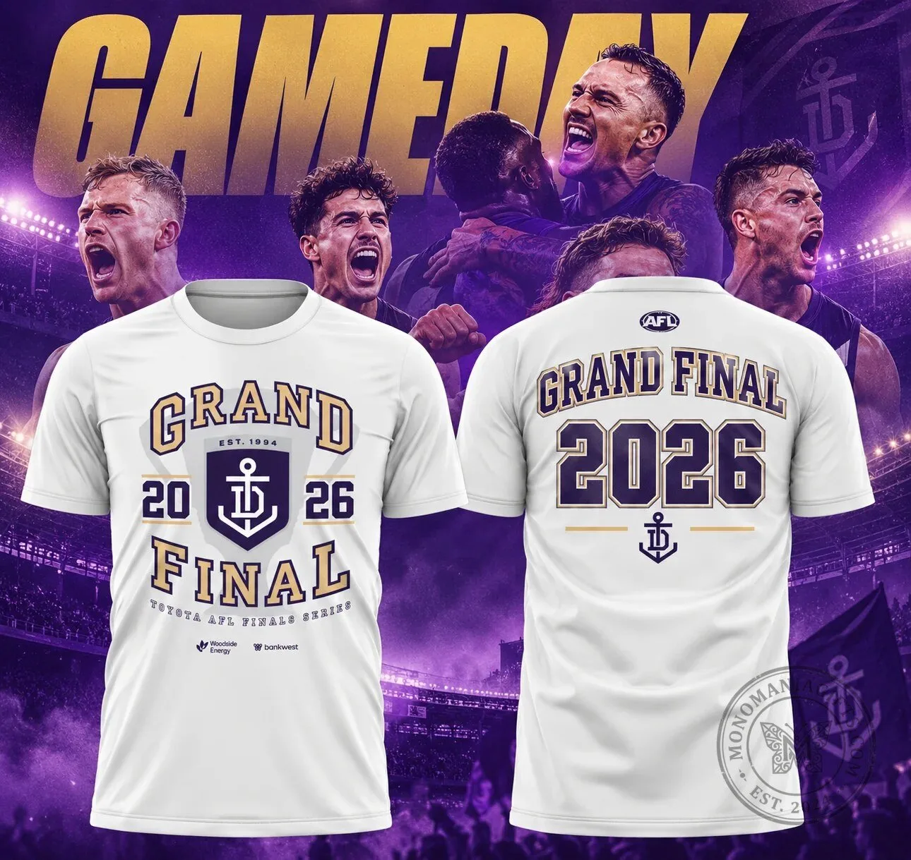 2026 AFL Finals Series T-Shirt for Fremantle Dockers Grand Final