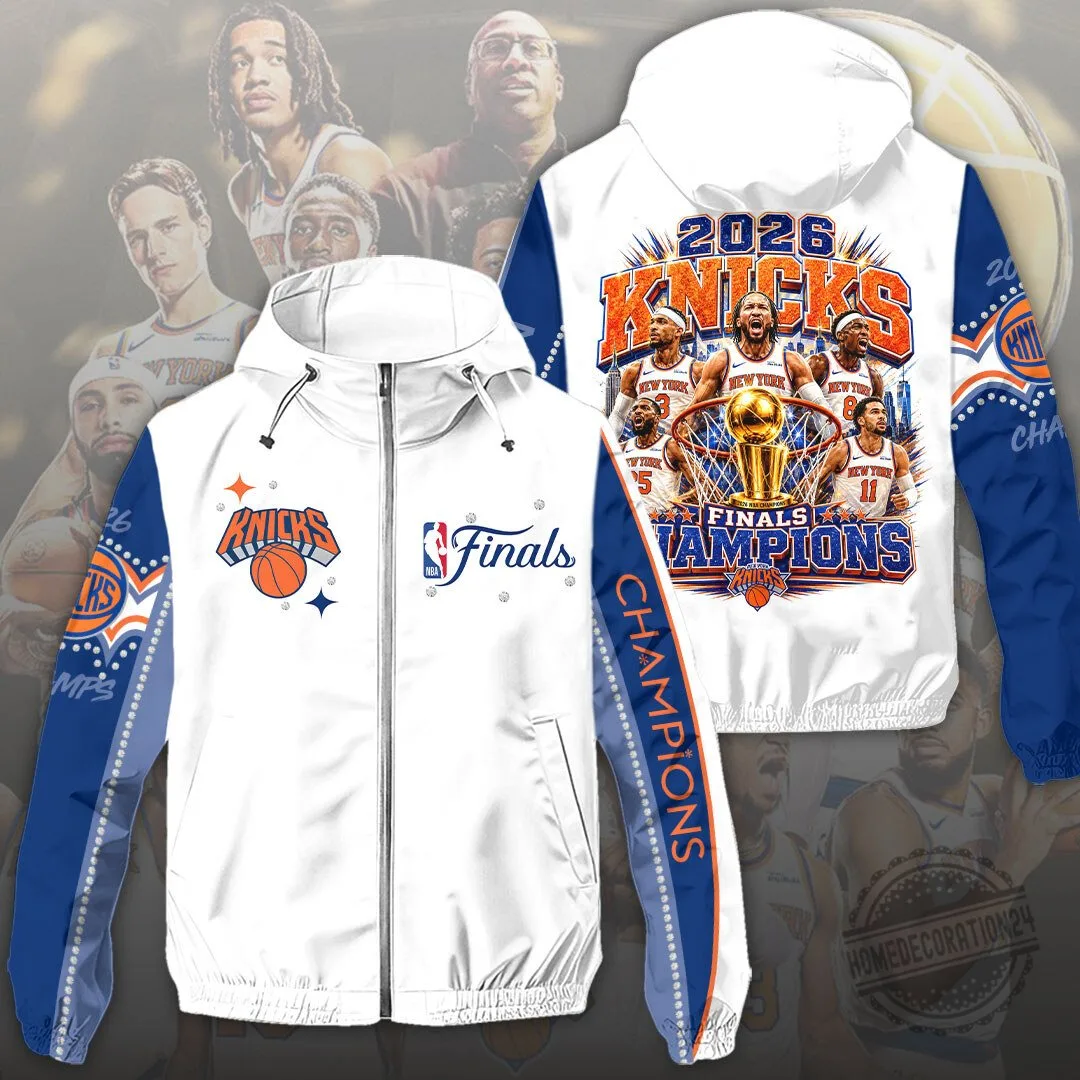 New York Knicks 2026 NBA Finals Champions Full-Zip Windbreaker Jacket