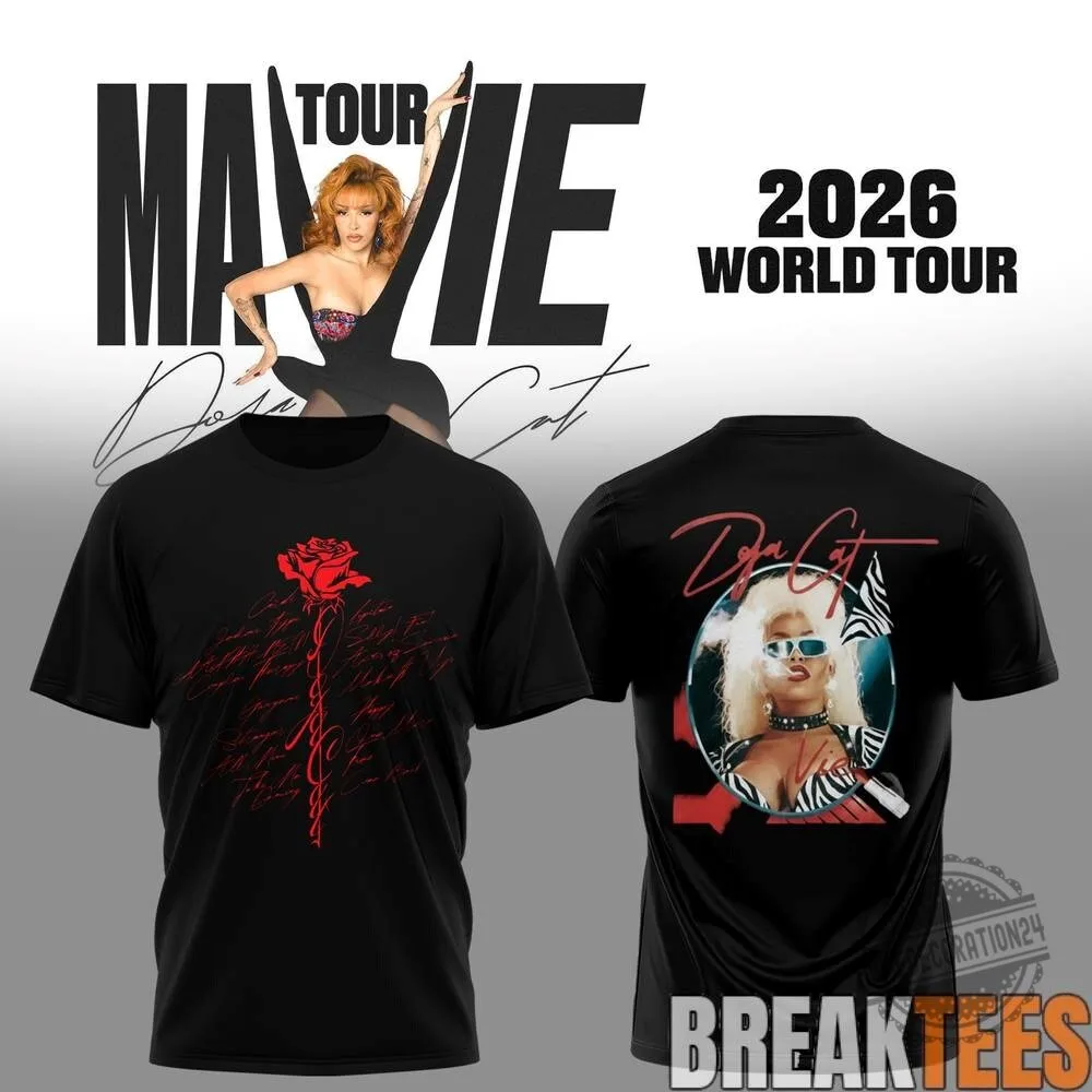 Doja Cat Ma Vie 2026 World Tour Black Graphic T-Shirt