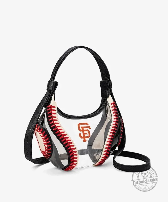 San Francisco Giants Baseball Stitch Clear Hobo Bag 13 San Francisco Giants Baseball Stitch Clear Hobo Bag