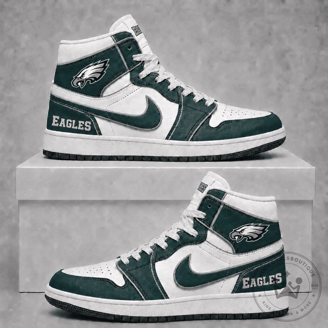 Philadelphia Eagles Air Jordan 1 High Top Sneakers