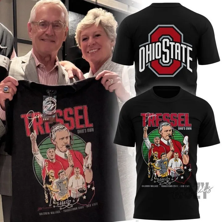 Ohio State Buckeyes Jim Tressel Football Coach Graphic T-Shirt