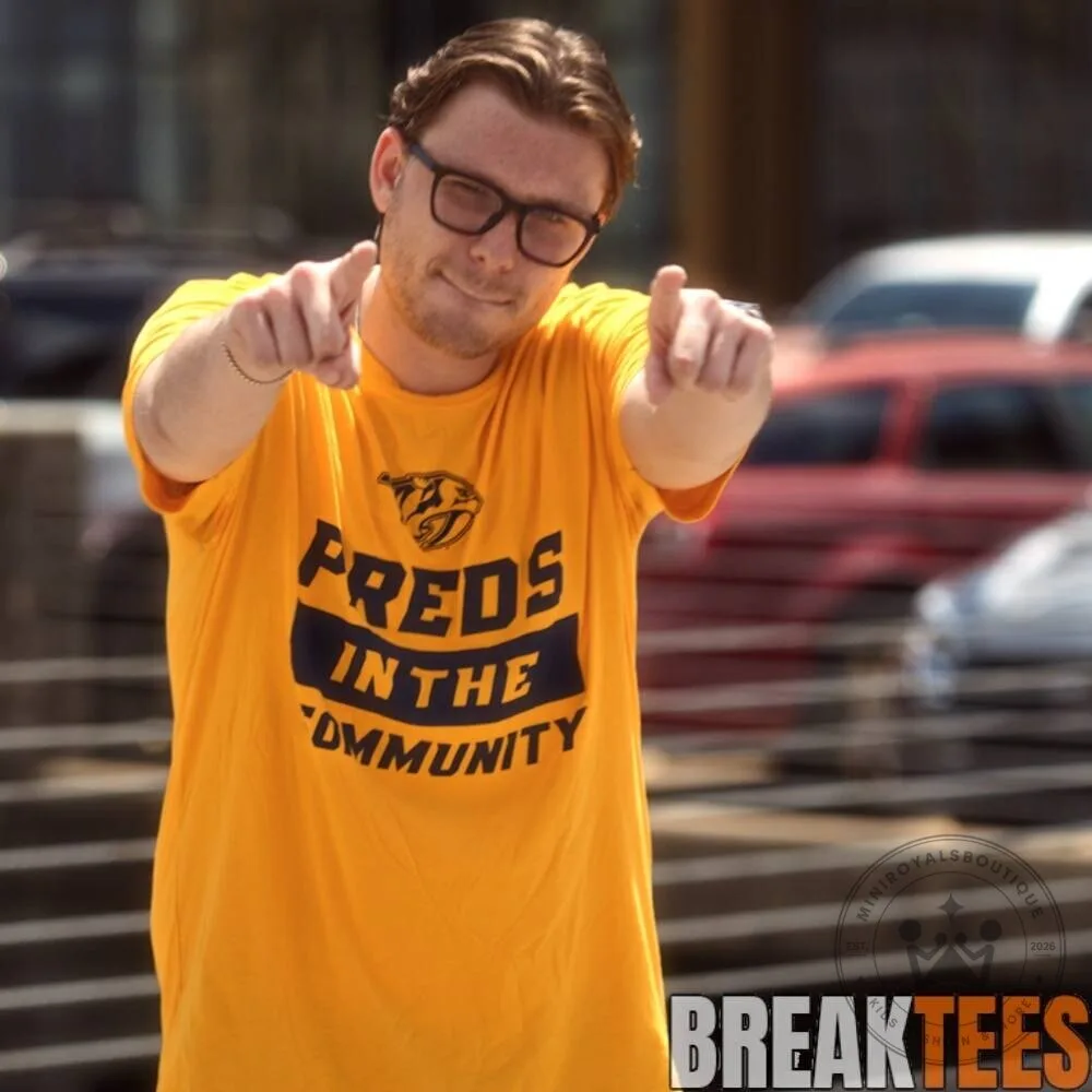 Nashville Predators In The Community Gold Fan T-Shirt 8 Nashville Predators In The Community Gold Fan T-Shirt