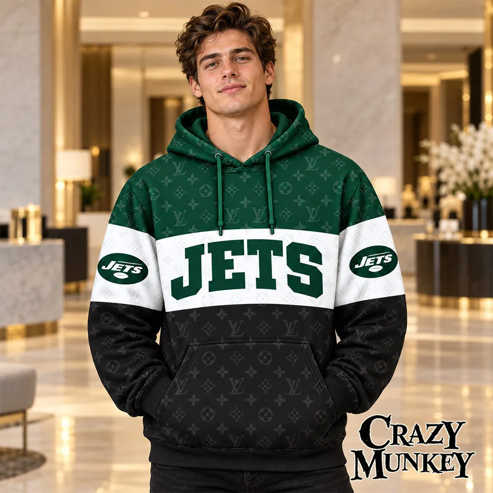 New York Jets LV Luxury Monogram Concept Fan Hoodie | Apparel