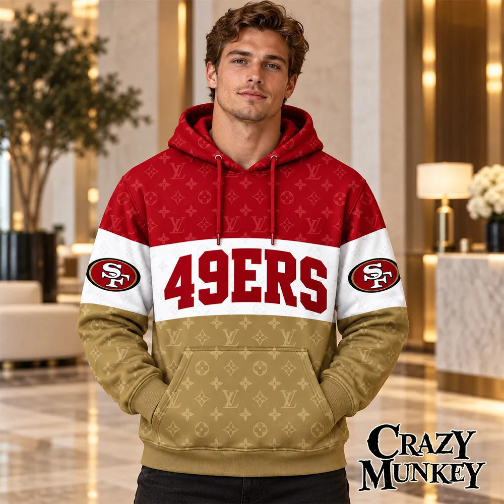 San Francisco 49ers LV Luxury Monogram Concept Fan Hoodie | Apparel
