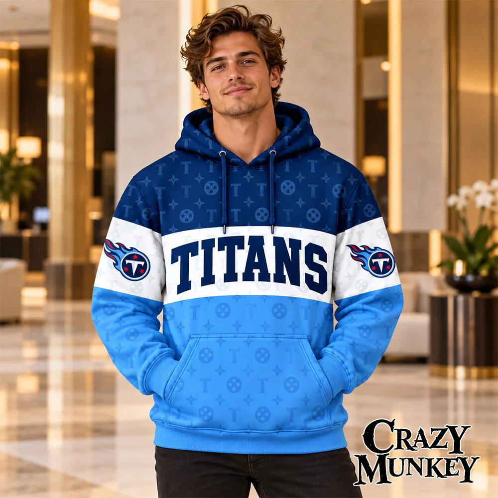 Tennessee Titans LV Luxury Monogram Concept Fan Hoodie | Apparel