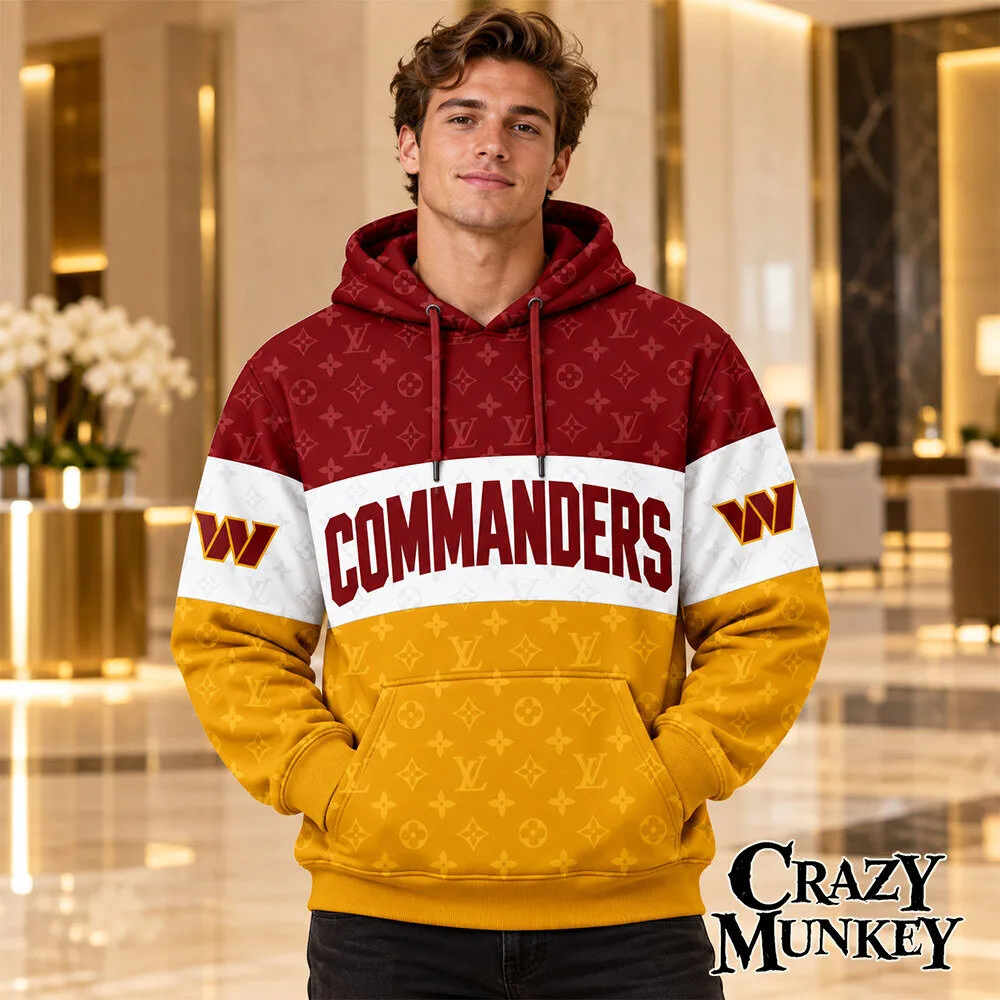Washington Commanders LV Luxury Monogram Concept Fan Hoodie | Apparel