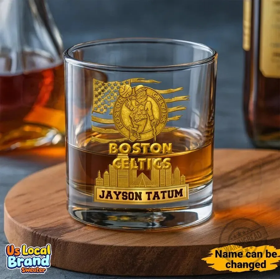 Boston Celtics Jayson Tatum NBA Basketball Team Whiskey Glass 5 Boston Celtics Jayson Tatum NBA Basketball Team Whiskey Glass