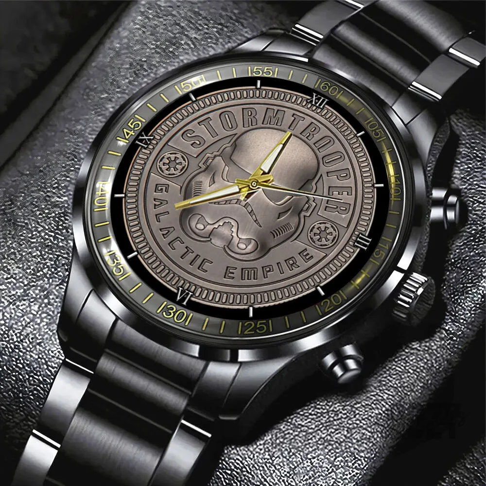 Star Wars Stormtrooper Galactic Empire Black Stainless Steel Watch