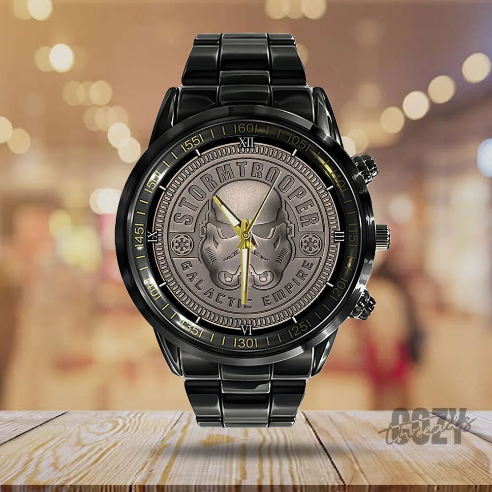 Star Wars Stormtrooper Galactic Empire Black Stainless Steel Watch 5 Star Wars Stormtrooper Galactic Empire Black Stainless Steel Watch