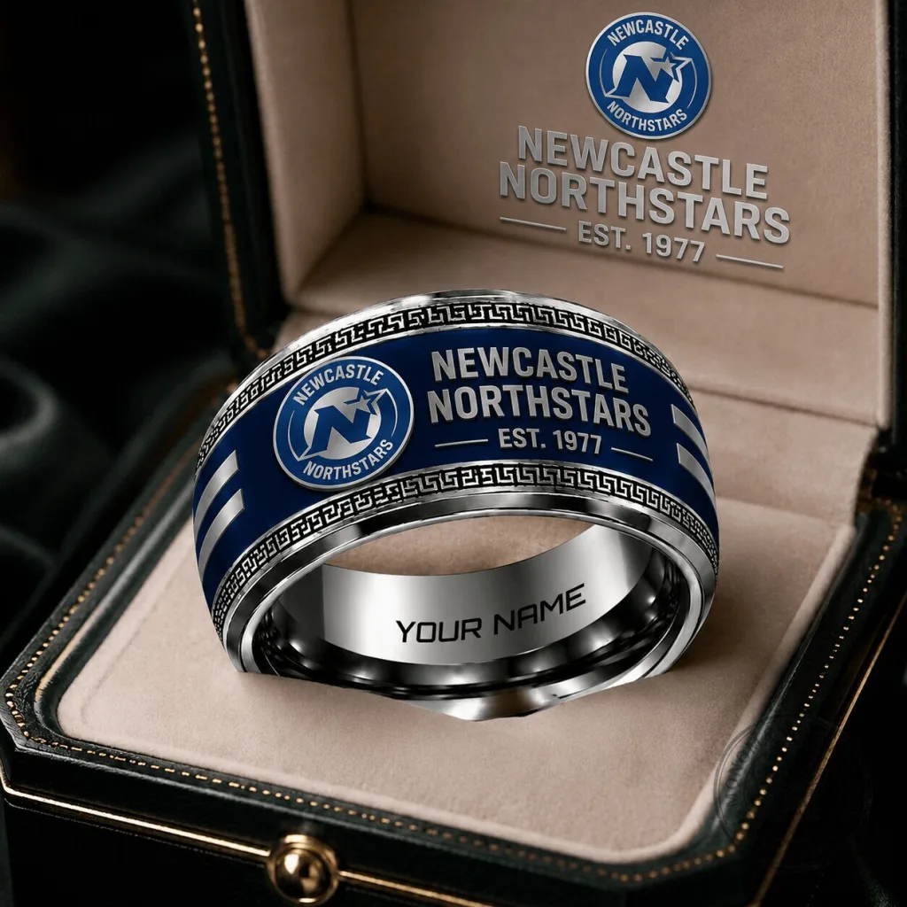Newcastle Northstars Ice Hockey Team Personalized Engraved Ring Newcastle Northstars Ice Hockey Team Personalized Engraved Ring