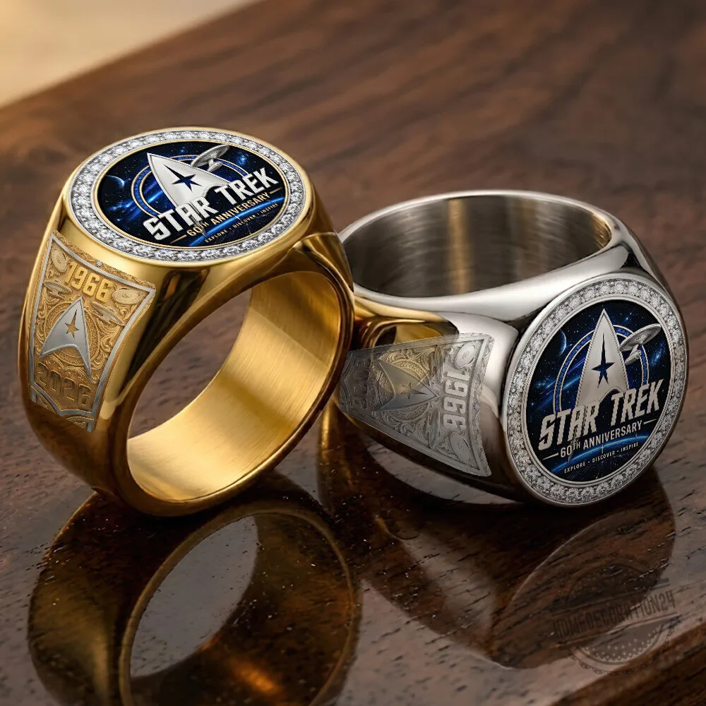 Star Trek 60th Anniversary 1966 Explore Discover Inspire Gold and Silver Ring 7 Star Trek 60th Anniversary 1966 Explore Discover Inspire Gold and Silver Ring