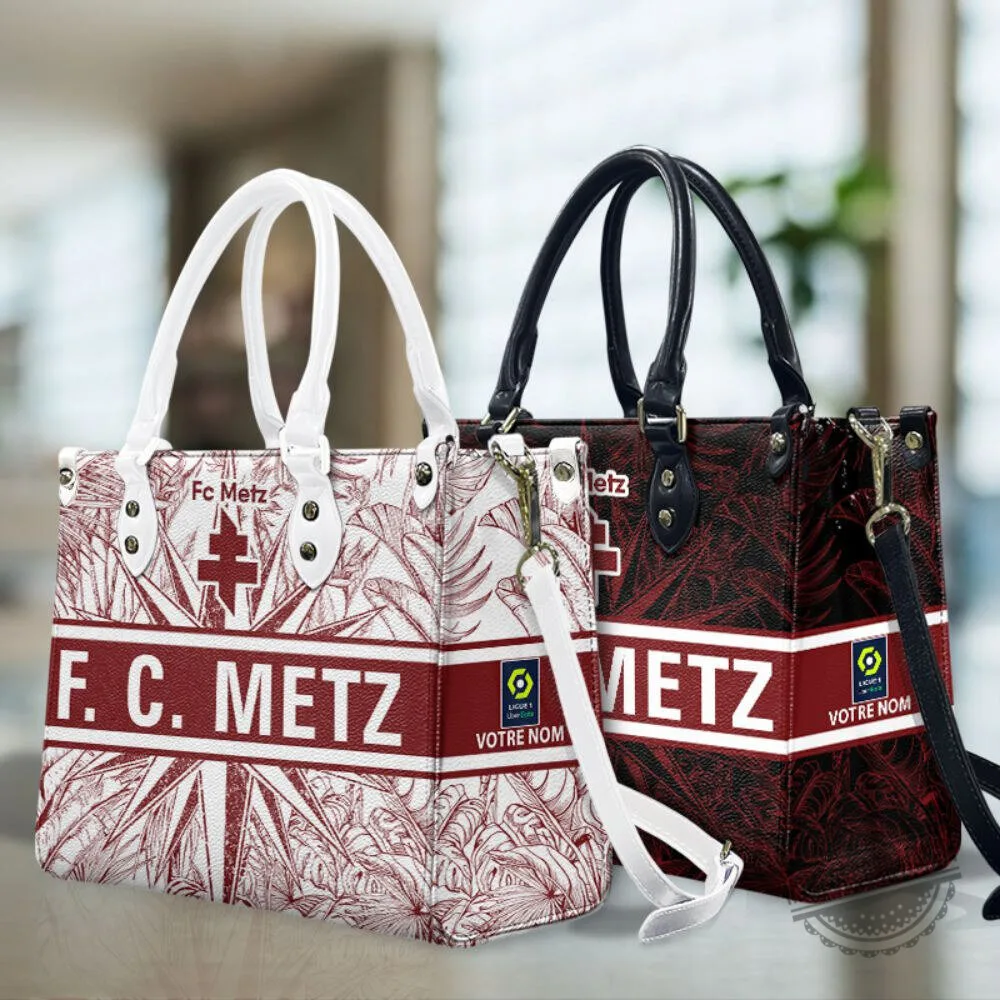 FC Metz Football Club Team Logo Pattern Handbag
