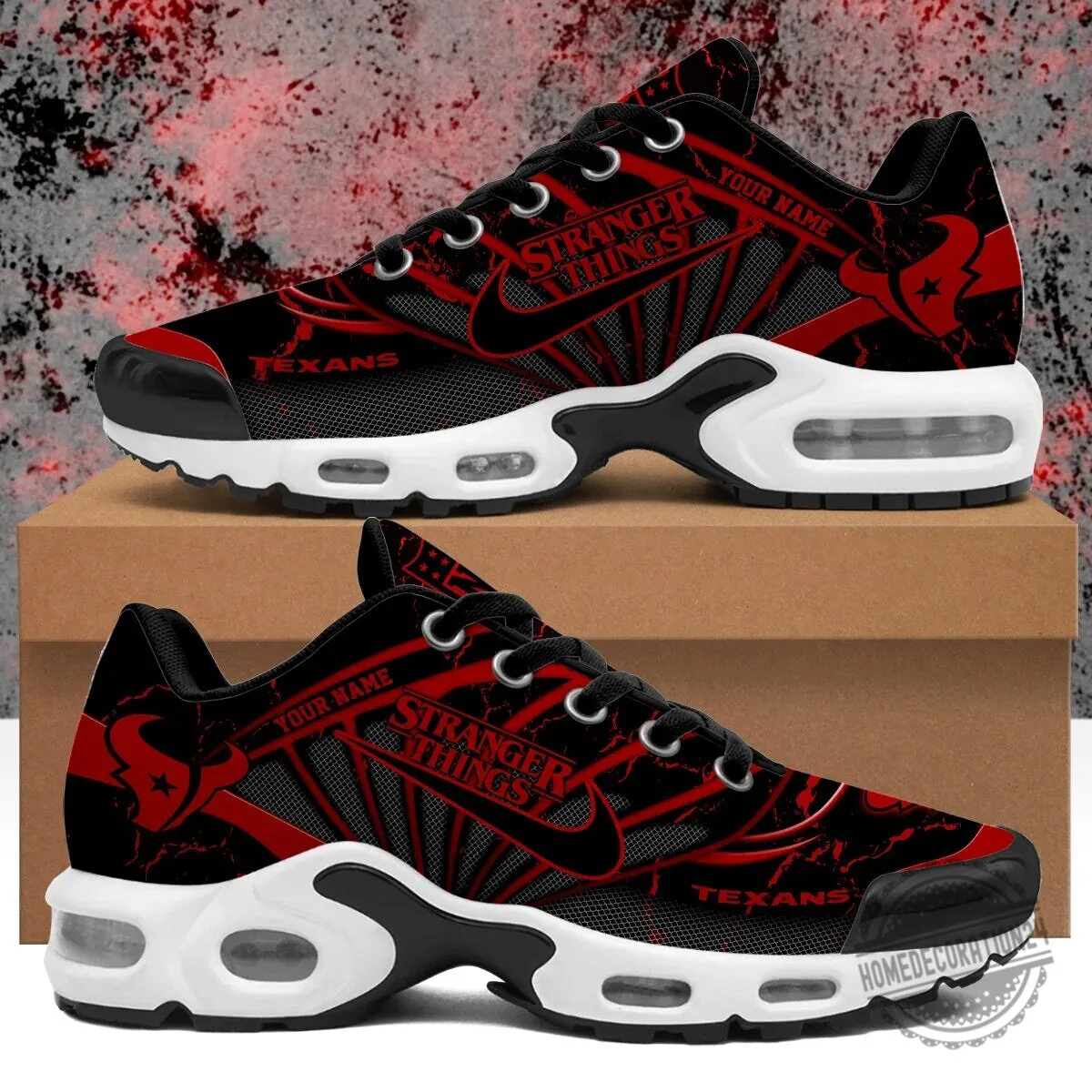 Houston Texans Stranger Things Personalized Air Max Running Shoes