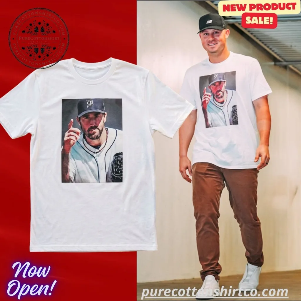 Justin Verlander Detroit Tigers Graphic Shirt Justin Verlander Detroit Tigers Graphic Shirt