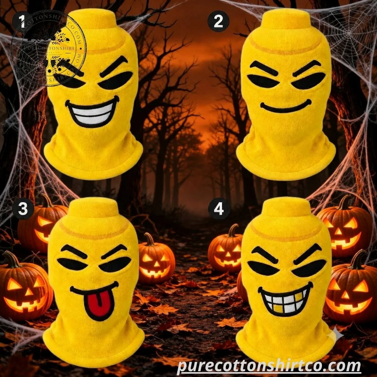 LEGO-Inspired Yellow Minifigure Balaclava Mask (Choose Option) 4 LEGO-Inspired Yellow Minifigure Balaclava Mask (Choose Option)