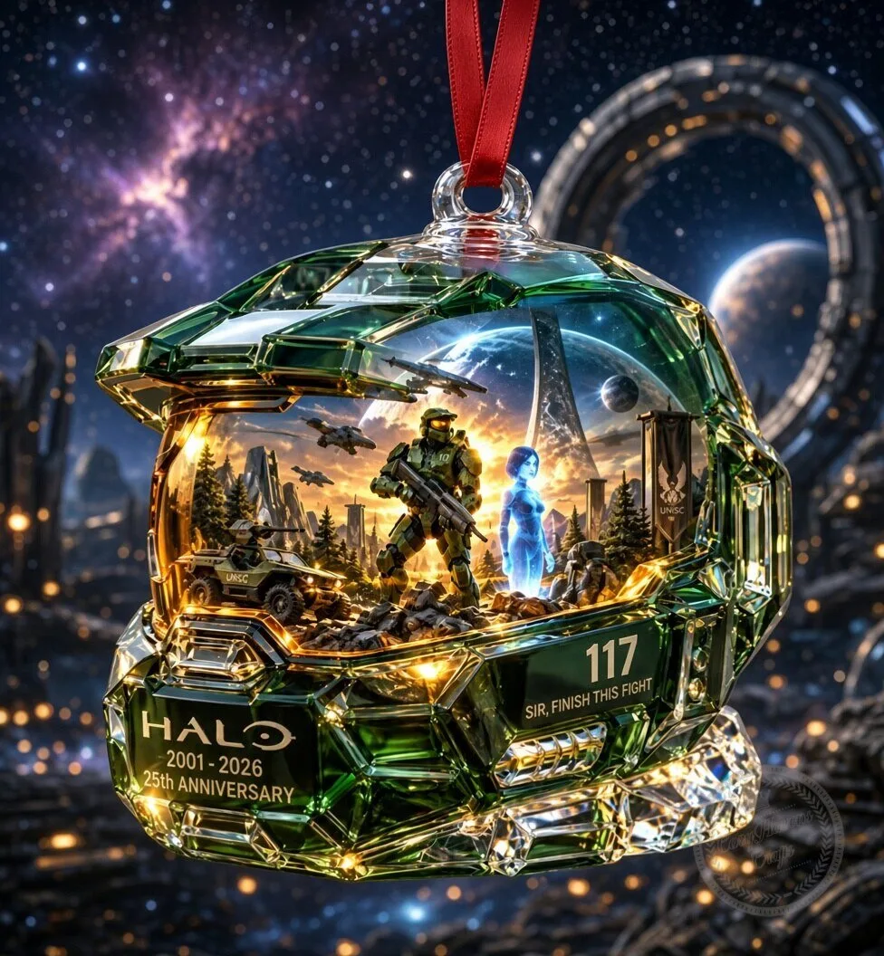 Halo 25th Anniversary 2001-2026 Master Chief Helmet Christmas Ornament 6 Halo 25th Anniversary 2001-2026 Master Chief Helmet Christmas Ornament