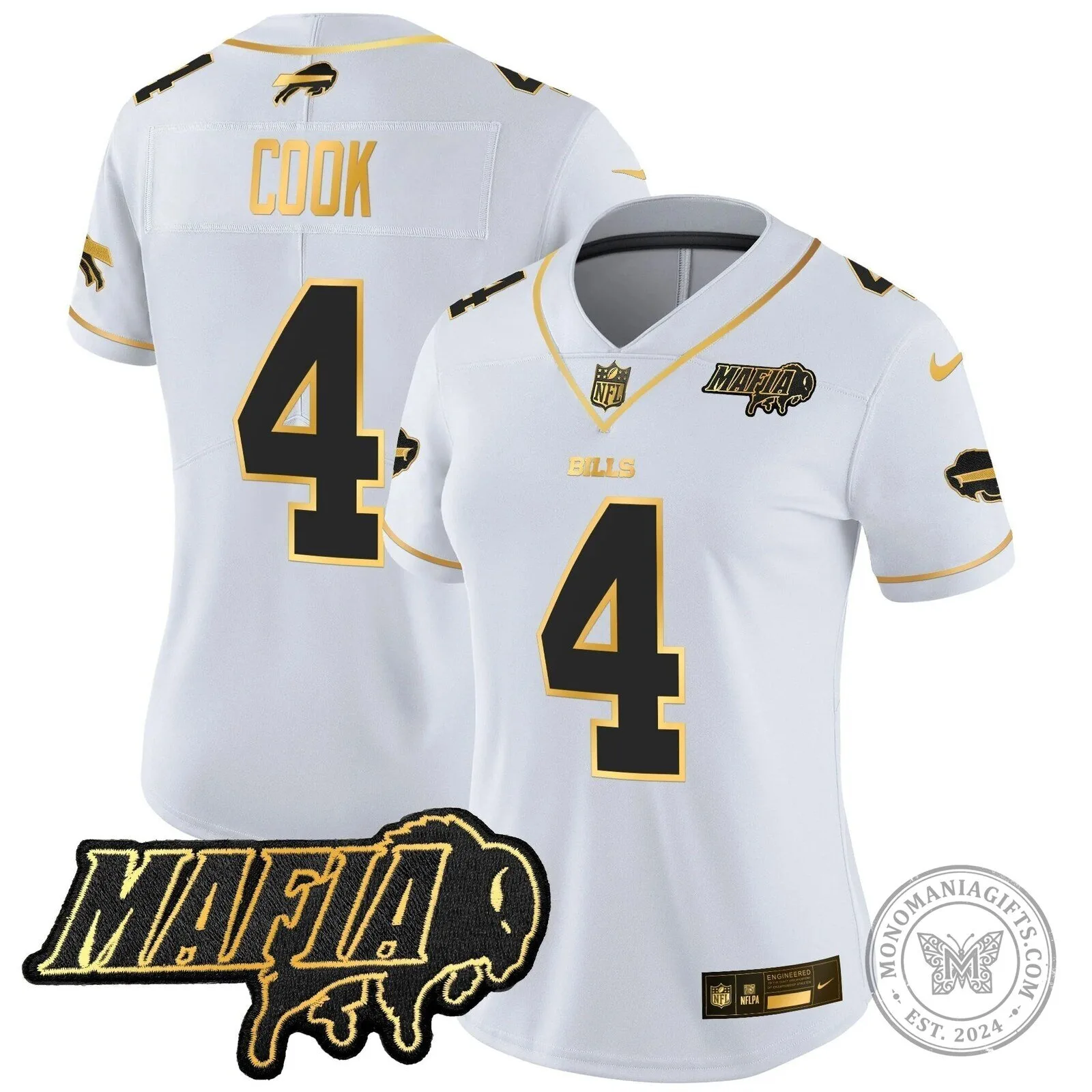 Limited Black Gold Vapor Football Jersey for Josh Allen of the Buffalo Bills Mafia 33 Limited Black Gold Vapor Football Jersey for Josh Allen of the Buffalo Bills Mafia