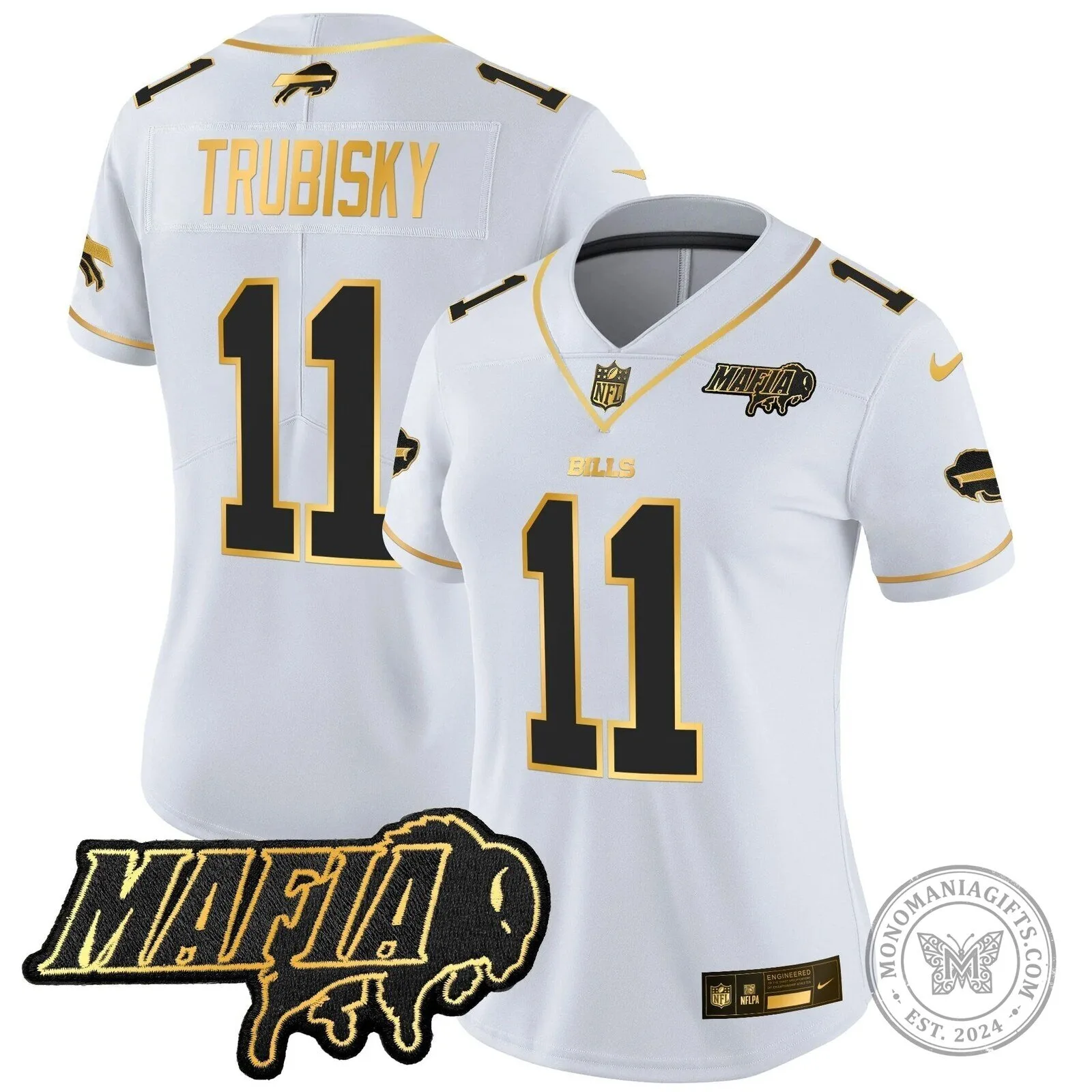 Limited Black Gold Vapor Football Jersey for Josh Allen of the Buffalo Bills Mafia 34 Limited Black Gold Vapor Football Jersey for Josh Allen of the Buffalo Bills Mafia