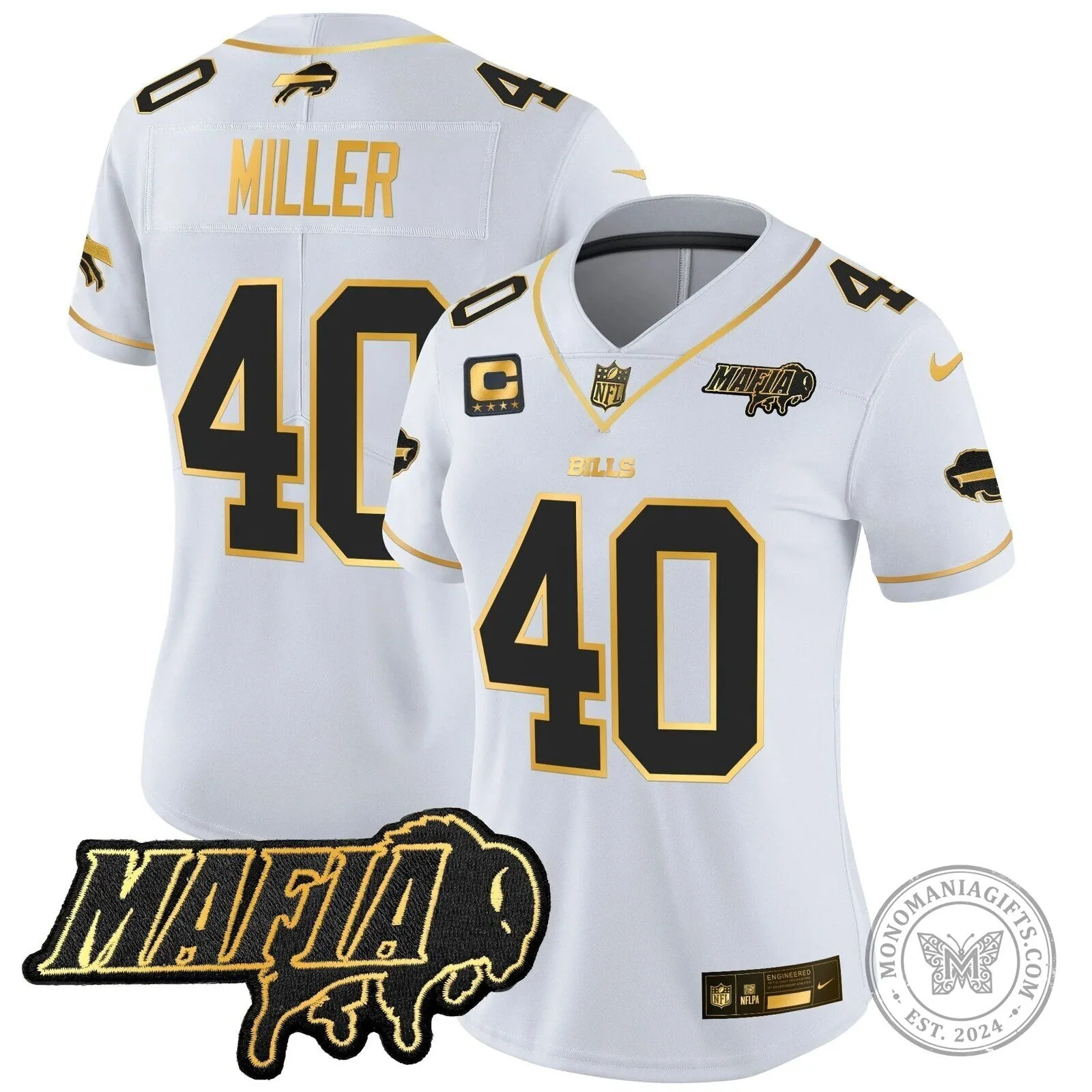 Limited Black Gold Vapor Football Jersey for Josh Allen of the Buffalo Bills Mafia 35 Limited Black Gold Vapor Football Jersey for Josh Allen of the Buffalo Bills Mafia