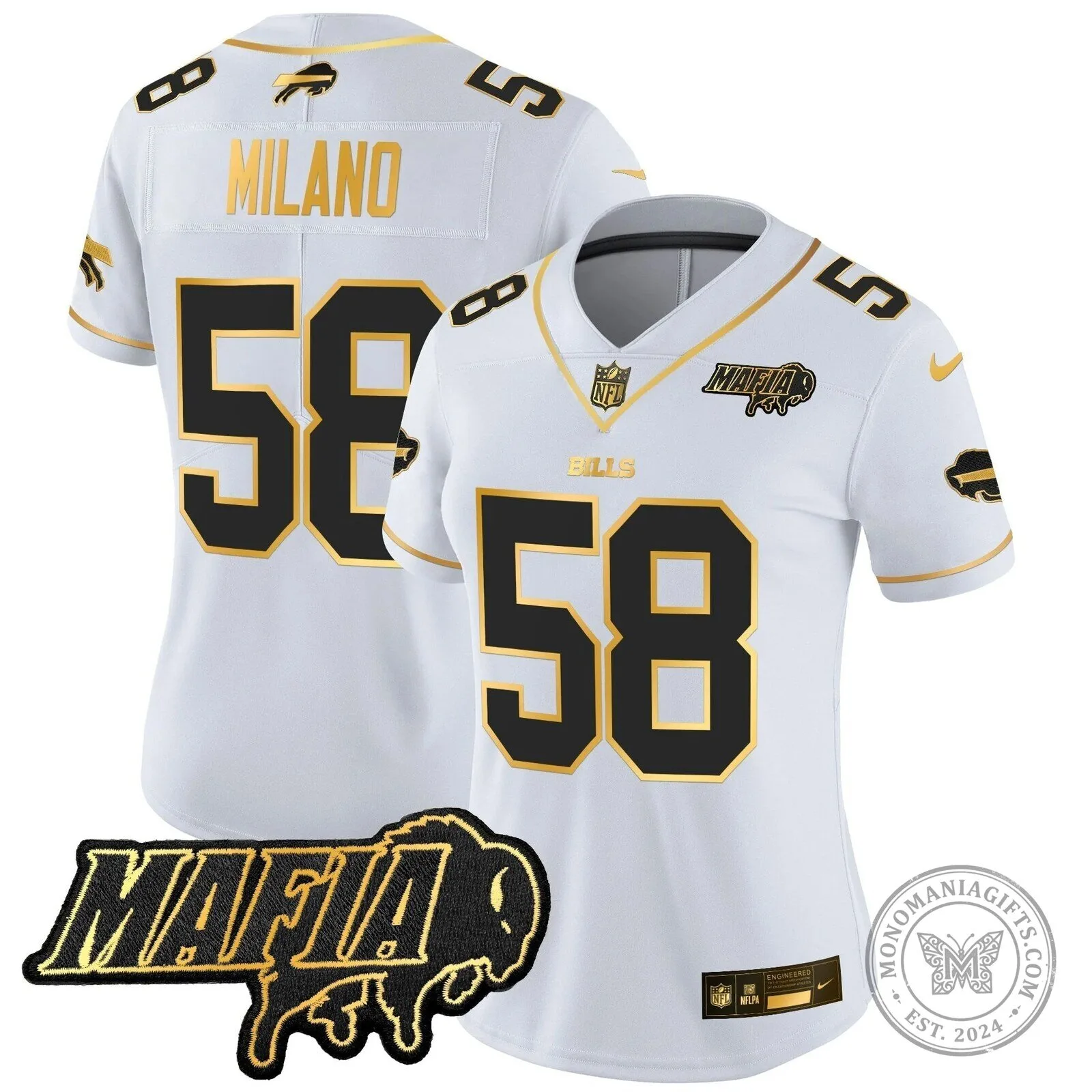 Limited Black Gold Vapor Football Jersey for Josh Allen of the Buffalo Bills Mafia 36 Limited Black Gold Vapor Football Jersey for Josh Allen of the Buffalo Bills Mafia